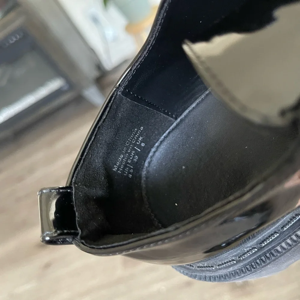 Aldo Shiny Black Lace-Up Shoes